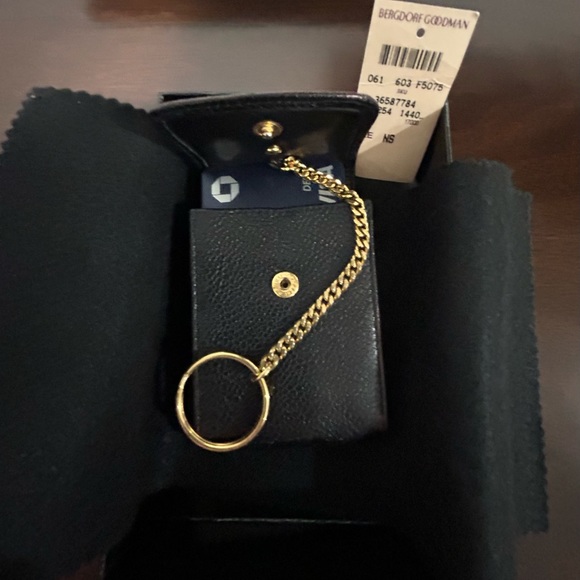 Authentic Rare Chanel Black Caviar Leather CC Case Pouch Card Holder Key Chain - Picture 3 of 14